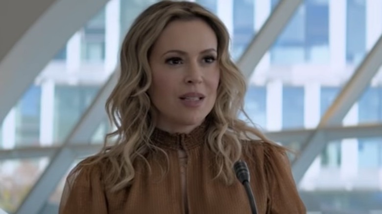 Alyssa Milano speaking in Brazen